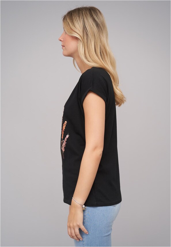 Ladies Wildflower Black Tee-2