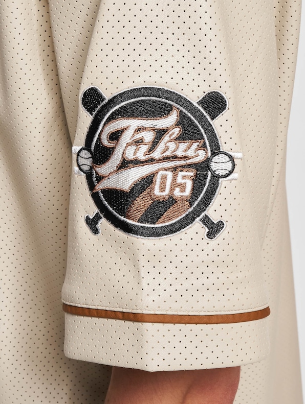FM233-007-1 FUBU College Leather Baseball Jersey-6
