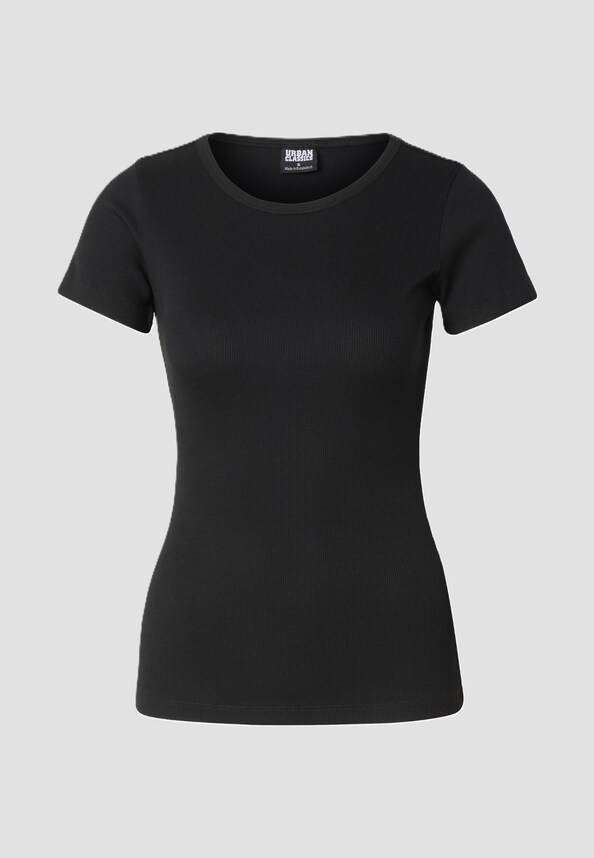 Ladies Rib Slim Tee-3