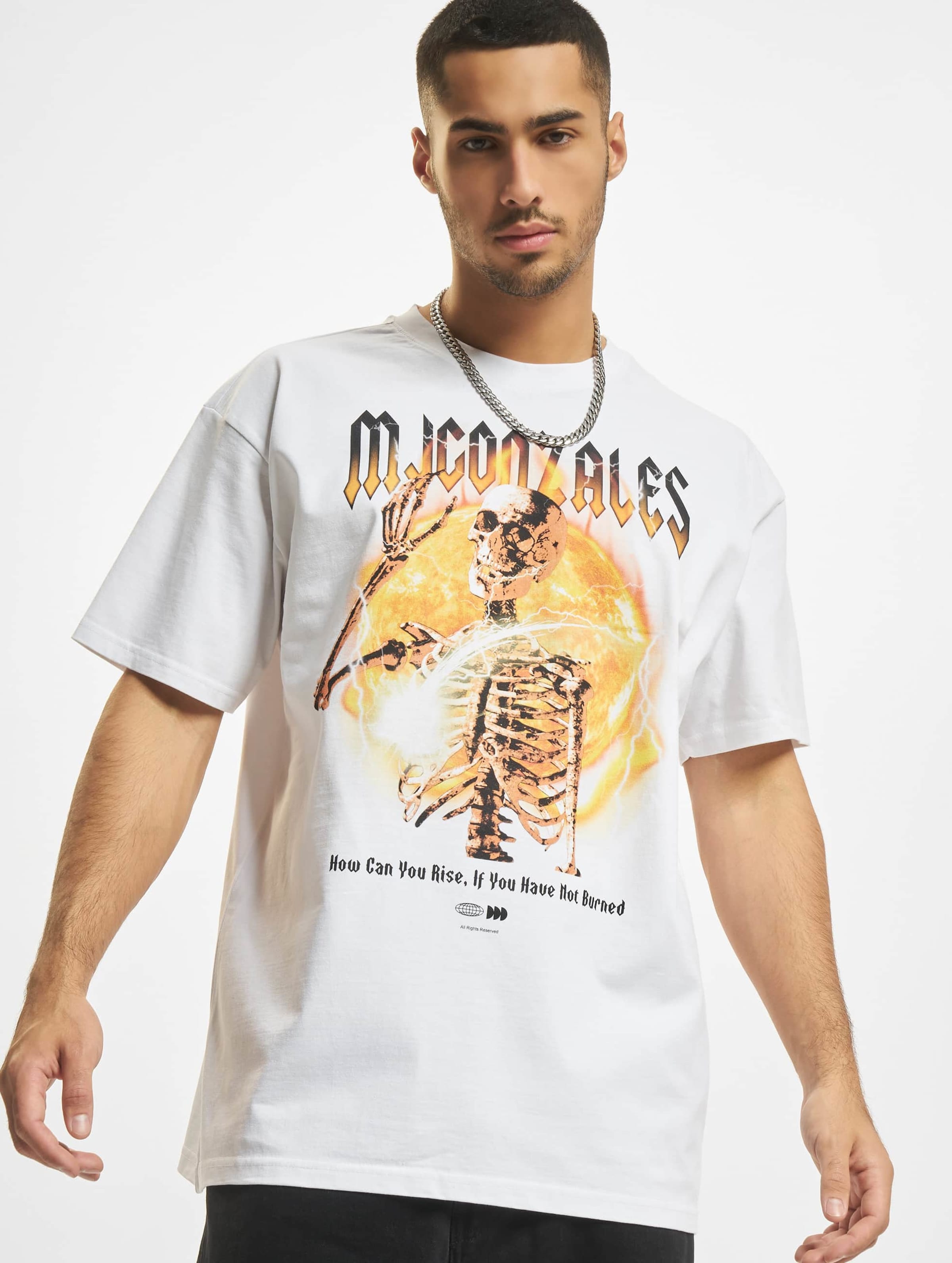 MJ Gonzales HELLRIDE V.1 Heavy Oversized Tee 2.0 Mannen op kleur wit, Maat 5XL