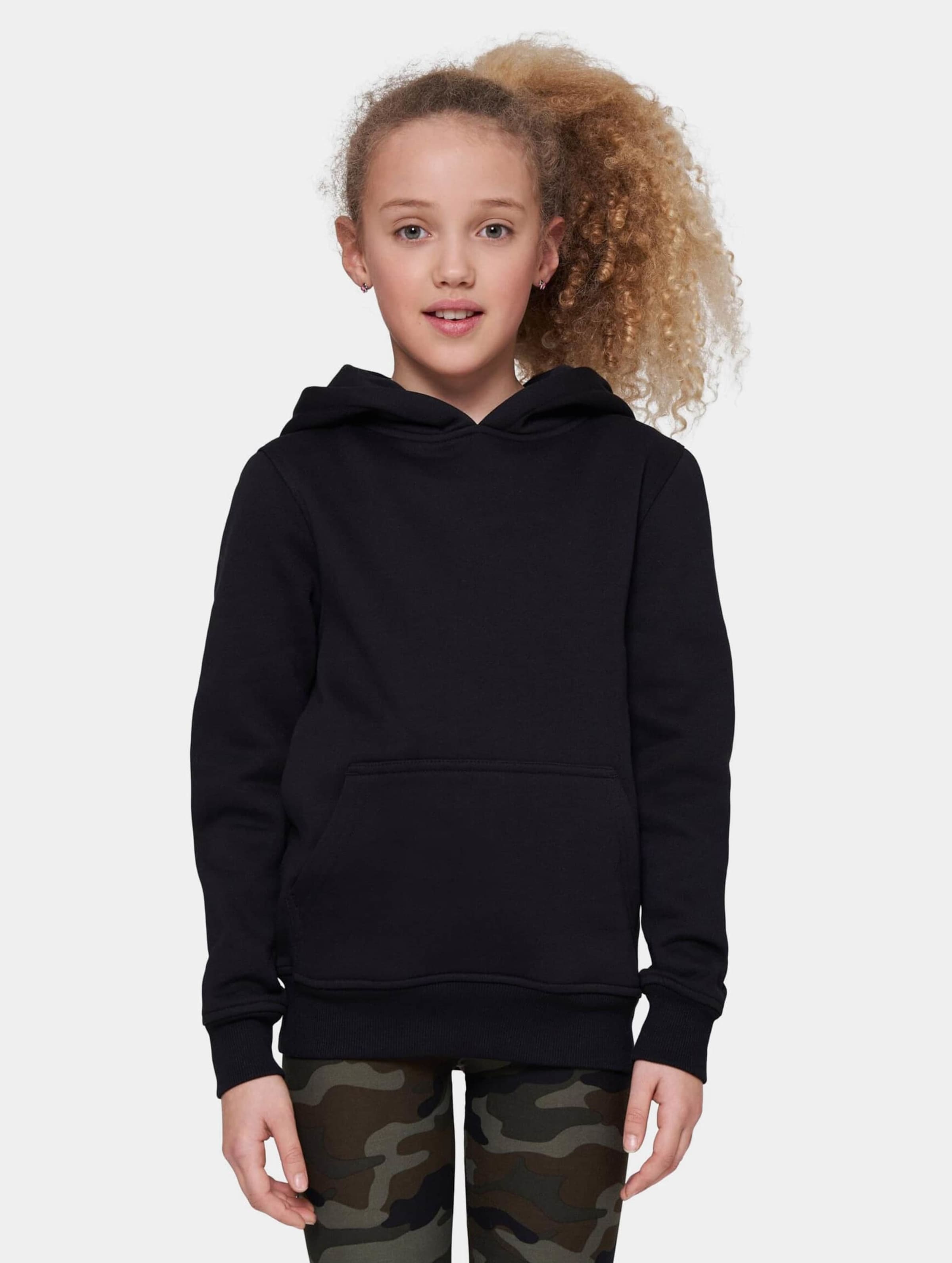 Build Your Brand Basic Kids Hoody Kinderen op kleur zwart, Maat 146152