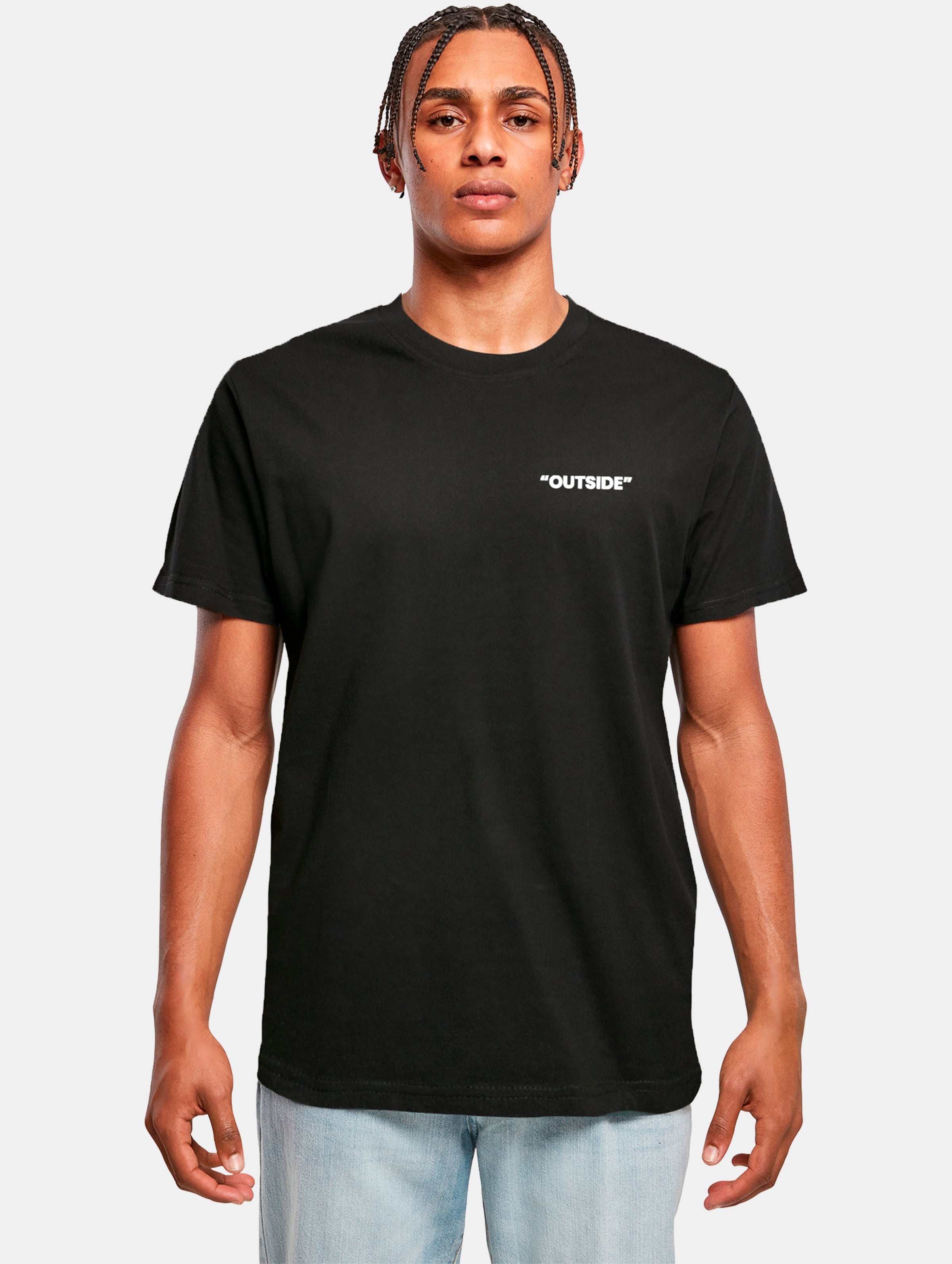 Mister Tee - Outside Heren T-shirt - XS - Zwart