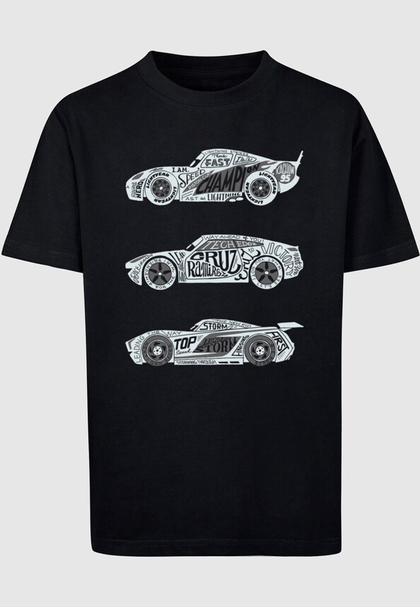 Kids Cars - Text Racers T-Shirt-0