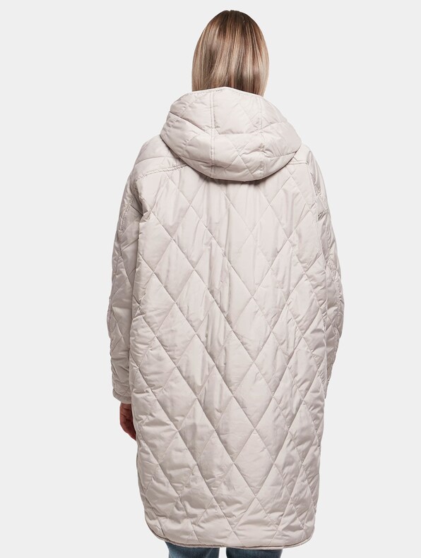 Ladies Oversized Diamond Quilted Hooded-1