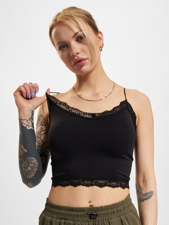 Only Vicky  Lace Seamless Cropped Top