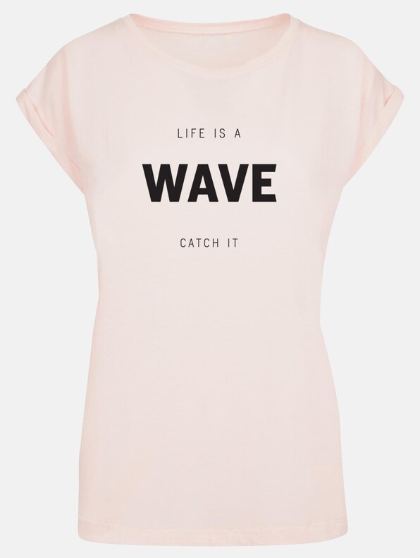 Ladies Summer - Life is a wave T-Shirt-4