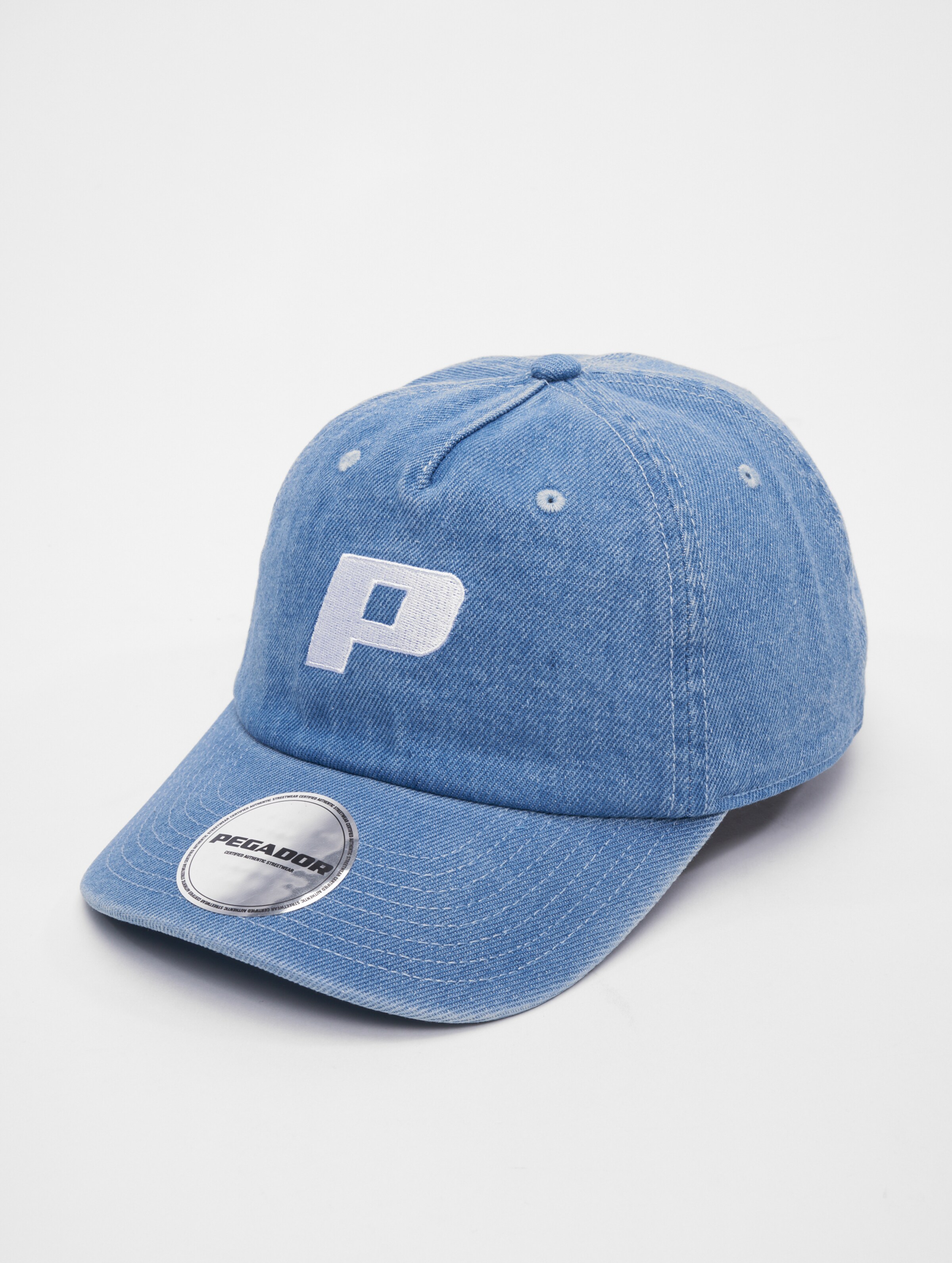 PEGADOR Pegador P Logo Denim Cap Männer,Unisex op kleur blauw, Maat ONE_SIZE