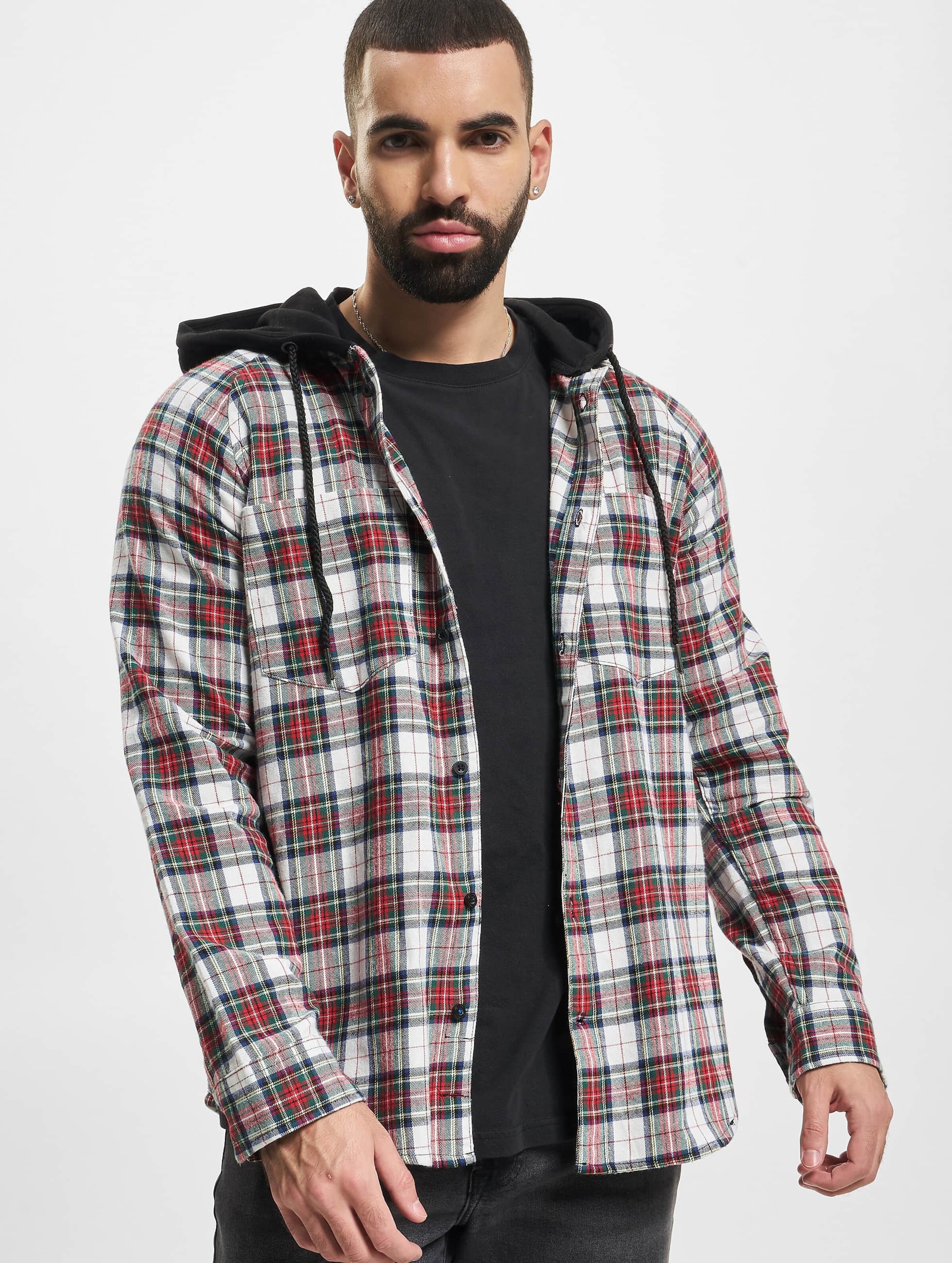 Hooded flannel shirt on sale h&m