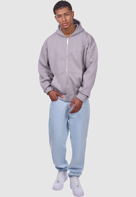 HEAVY OVERSIZE EMBO ZIPPER HOODIE-2