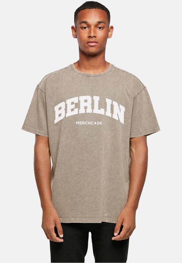 Berlin Wording - Acid Washed Oversize Tee-0