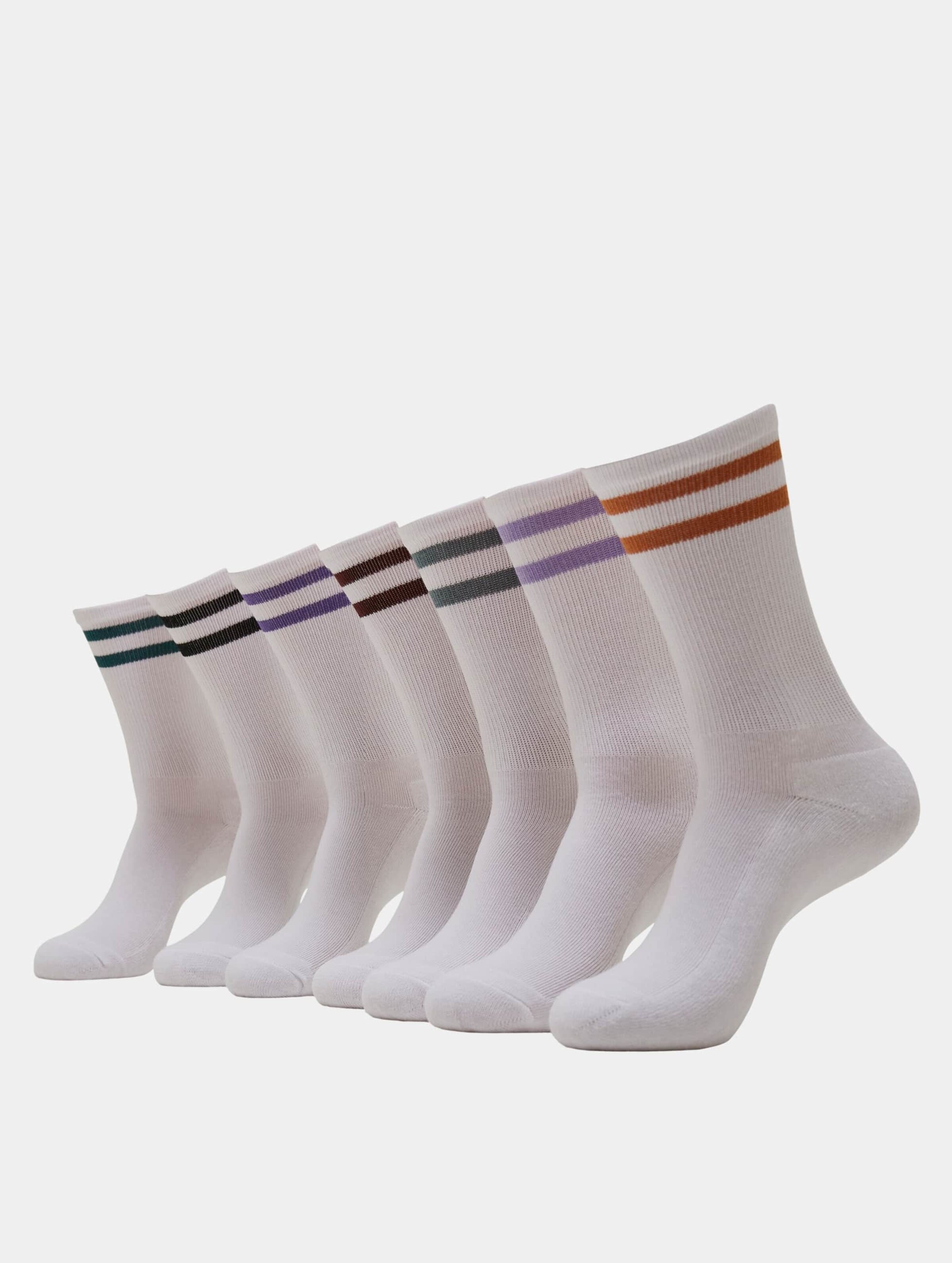 Urban Classics 2 Stripes Socks 7-Pack Männer,Unisex op kleur kleurrijk, Maat 47.50