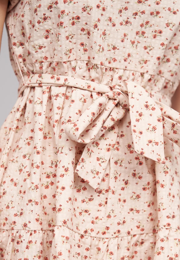 VILESIE SQUARE NECK S/S SHORT DRESS-5