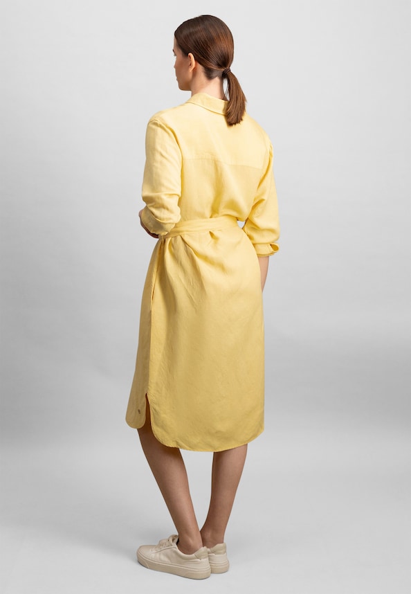 DRESS 3/4 SLEEVE LINEN MIX-2