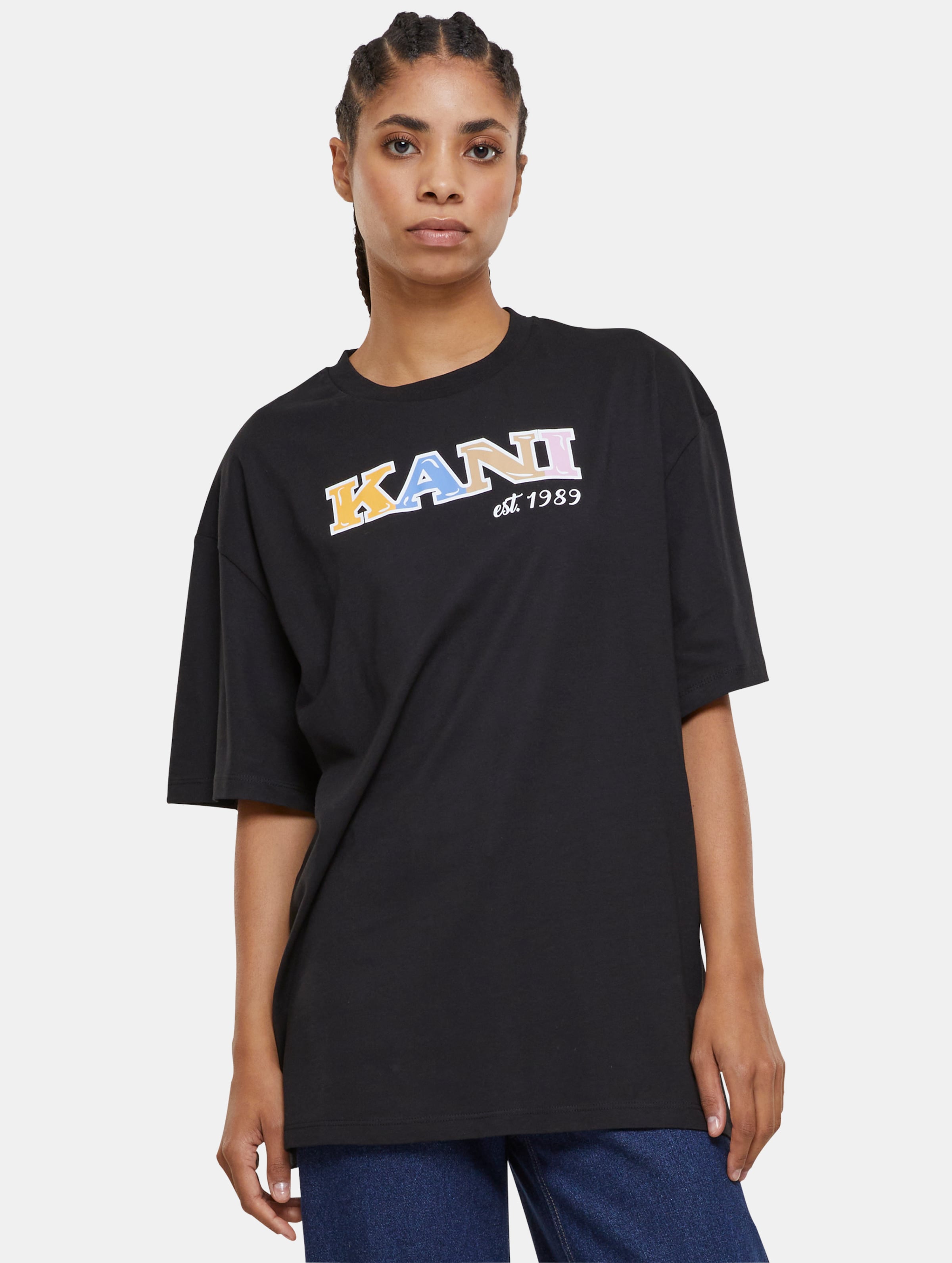 Karl Kani Retro Kleid Vrouwen op kleur zwart, Maat M