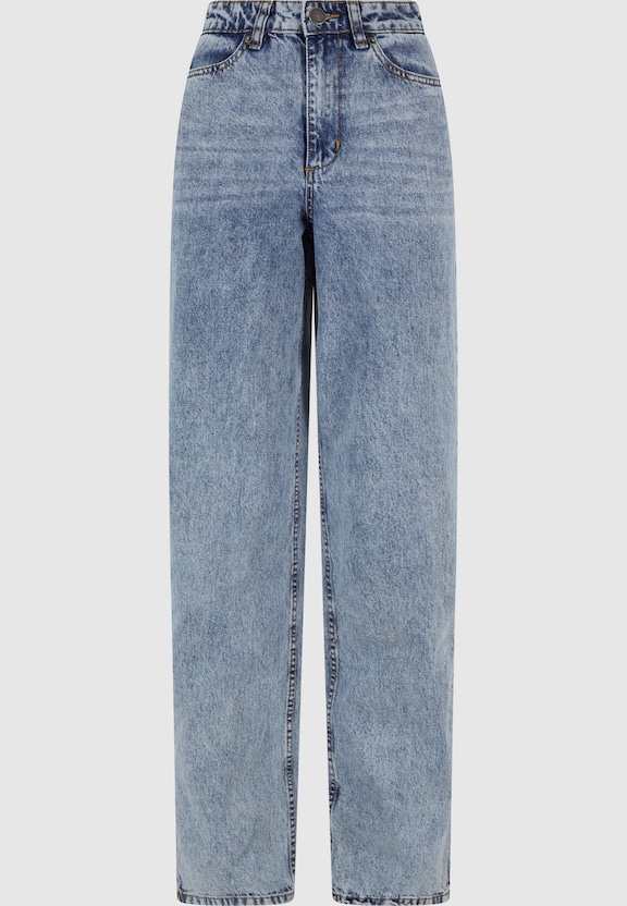 Ladies Wide Leg Slit Denim-4