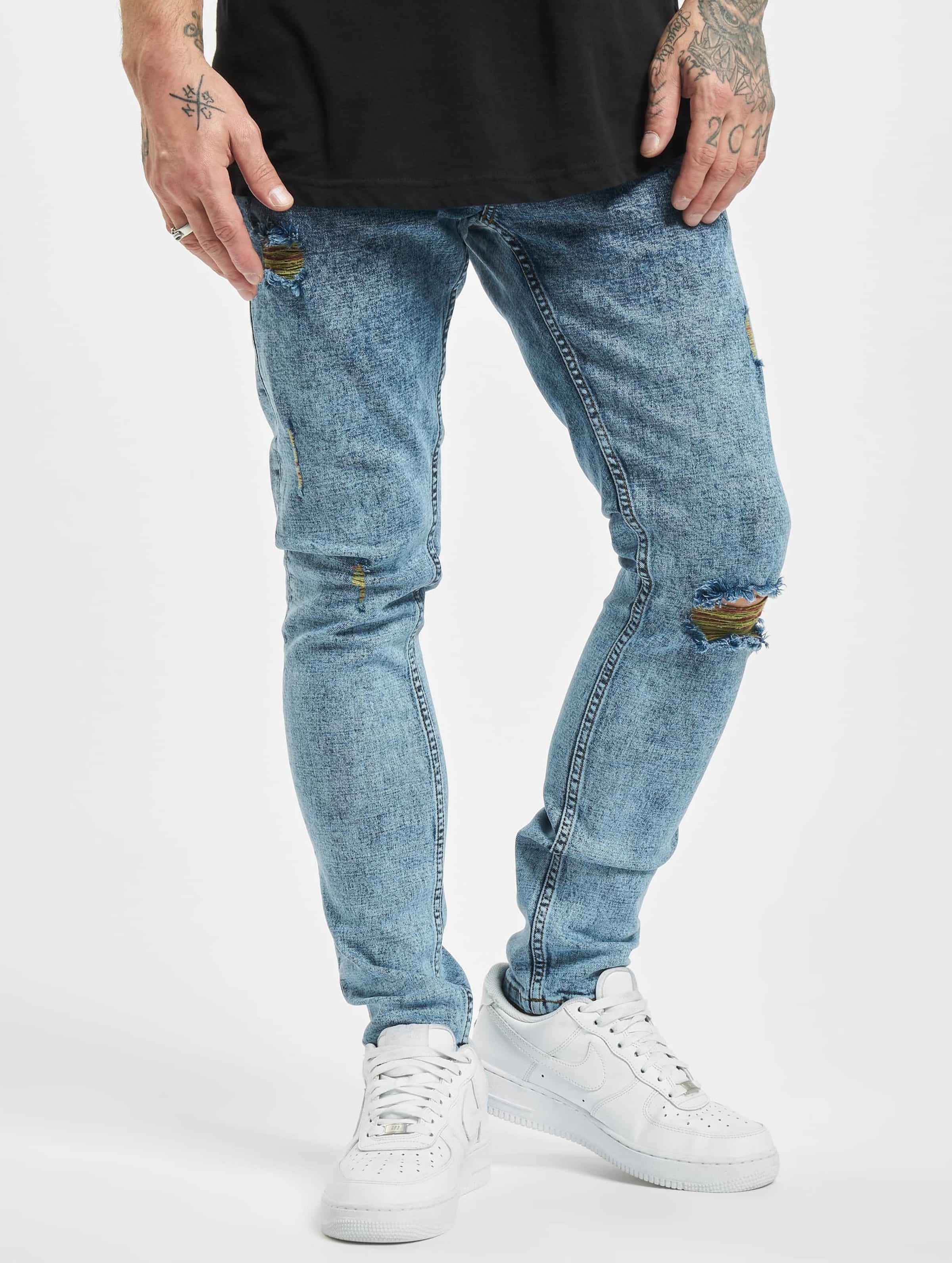 2Y Daniel Skinny Jeans Mannen op kleur blauw, Maat 32
