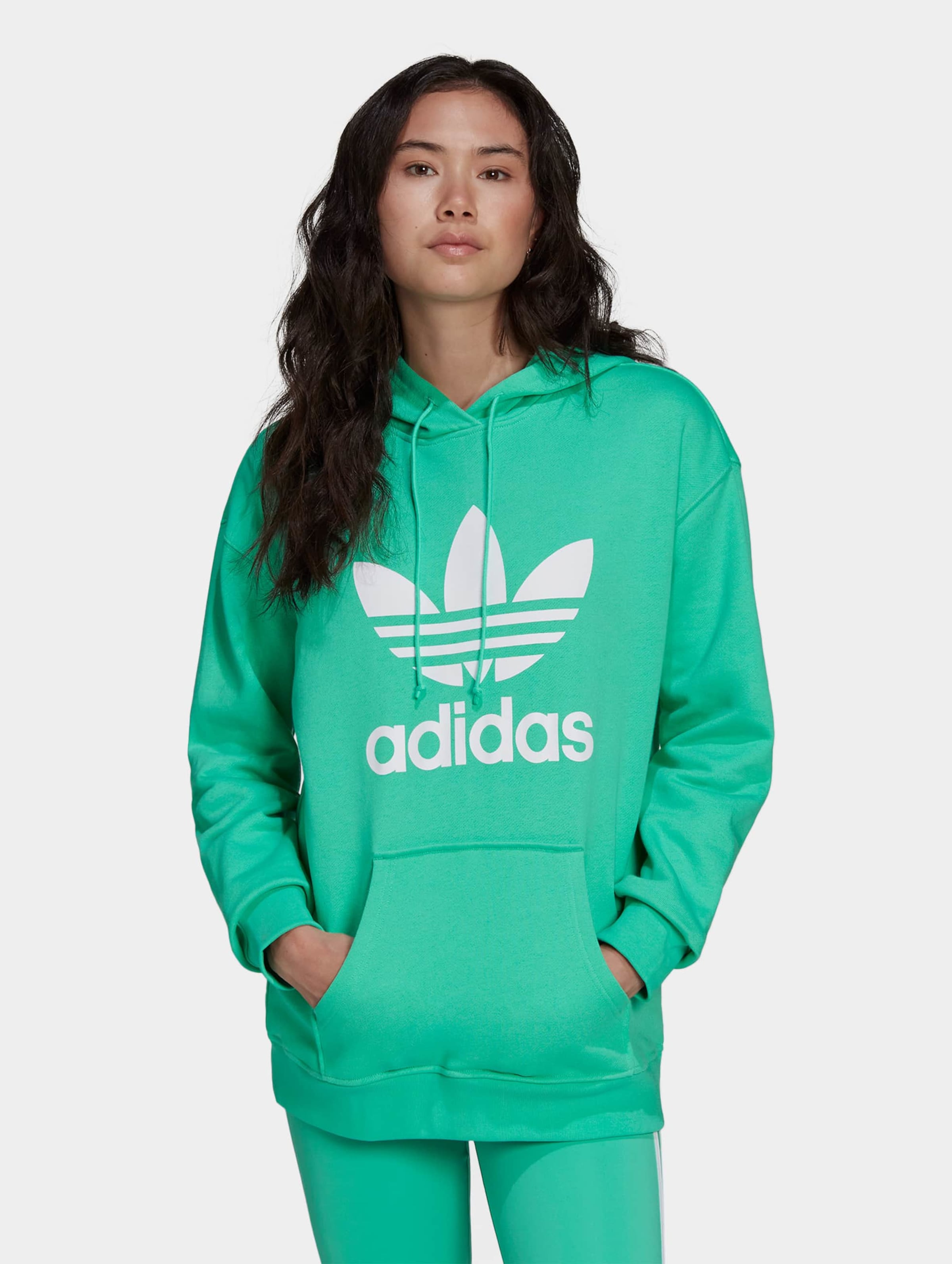 adidas Originals Trefoil Hoodie Vrouwen op kleur groen, Maat 38