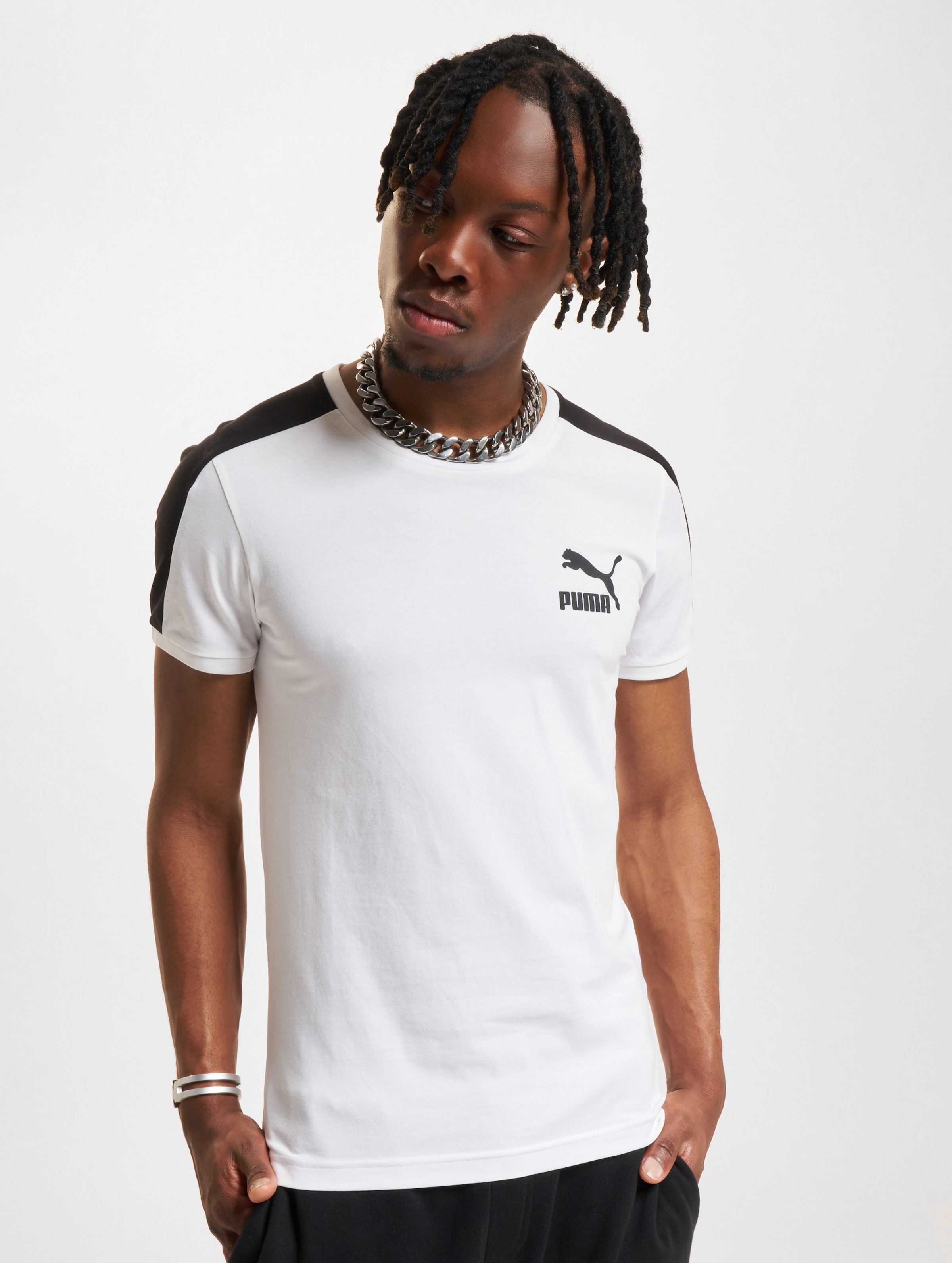 Puma Iconic T7 Slim T-Shirt Männer,Unisex op kleur wit, Maat S