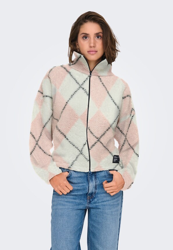 Only Eline Life Zip Teddy Übergangsjacken-0