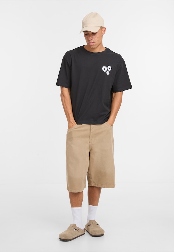 Bold Flowers Cropped Oversize Tee-2