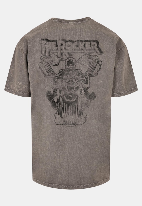 Thin Lizzy - Logo Rocker Acid Washed Oversize -3