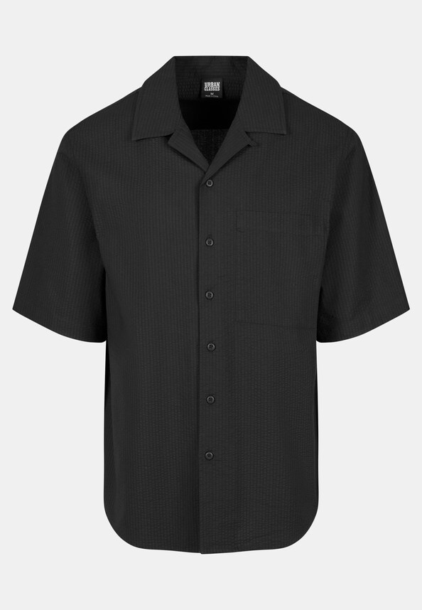 Relaxed Seersucker Short Sleeve Shirt-2