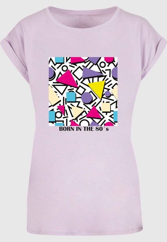 Ladies Geometric Retro Extended Shoulder Tee-2