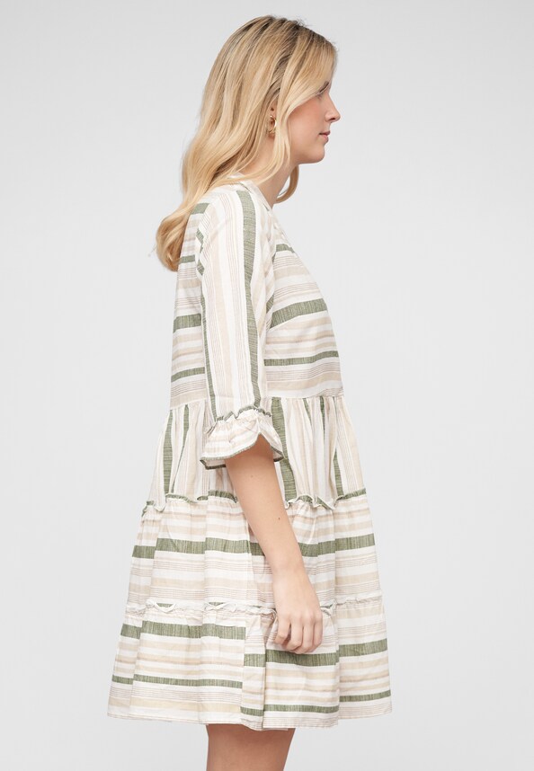 VIETNI 3/4 SLEEVE SHORT WRAP DRESS   COMBO-3