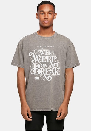 Friends - On A Break Acid Washed Oversize Tee