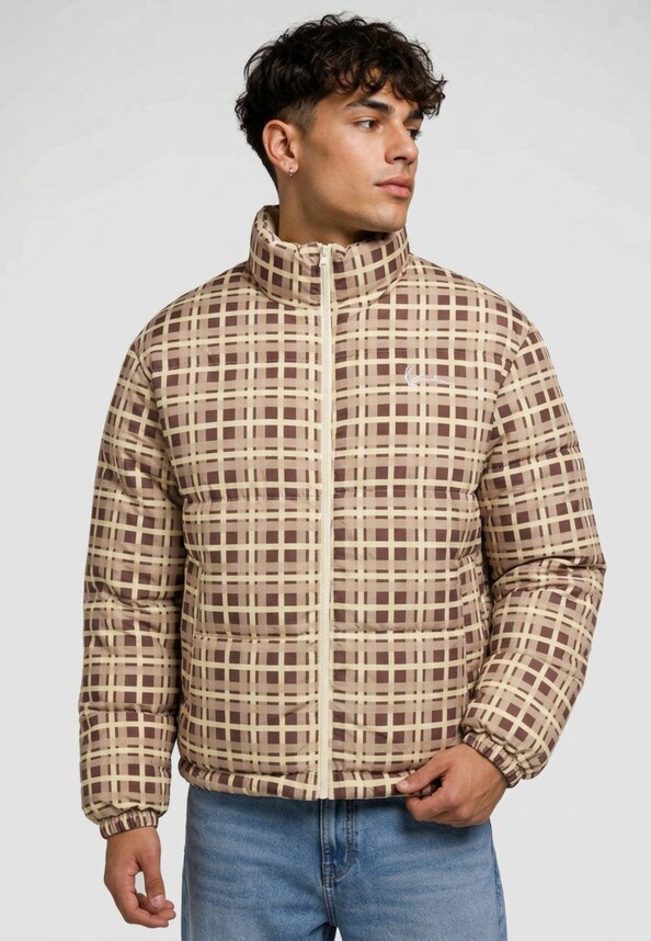 Signature Check Reversible Puffer -3