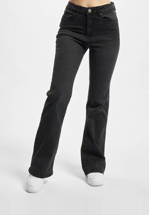 Ladies High Waist Flared Denim -6