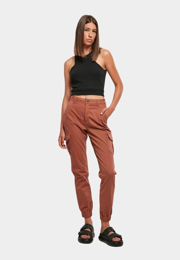 Urban Classics Ladies High Waist Cargo Pants-3