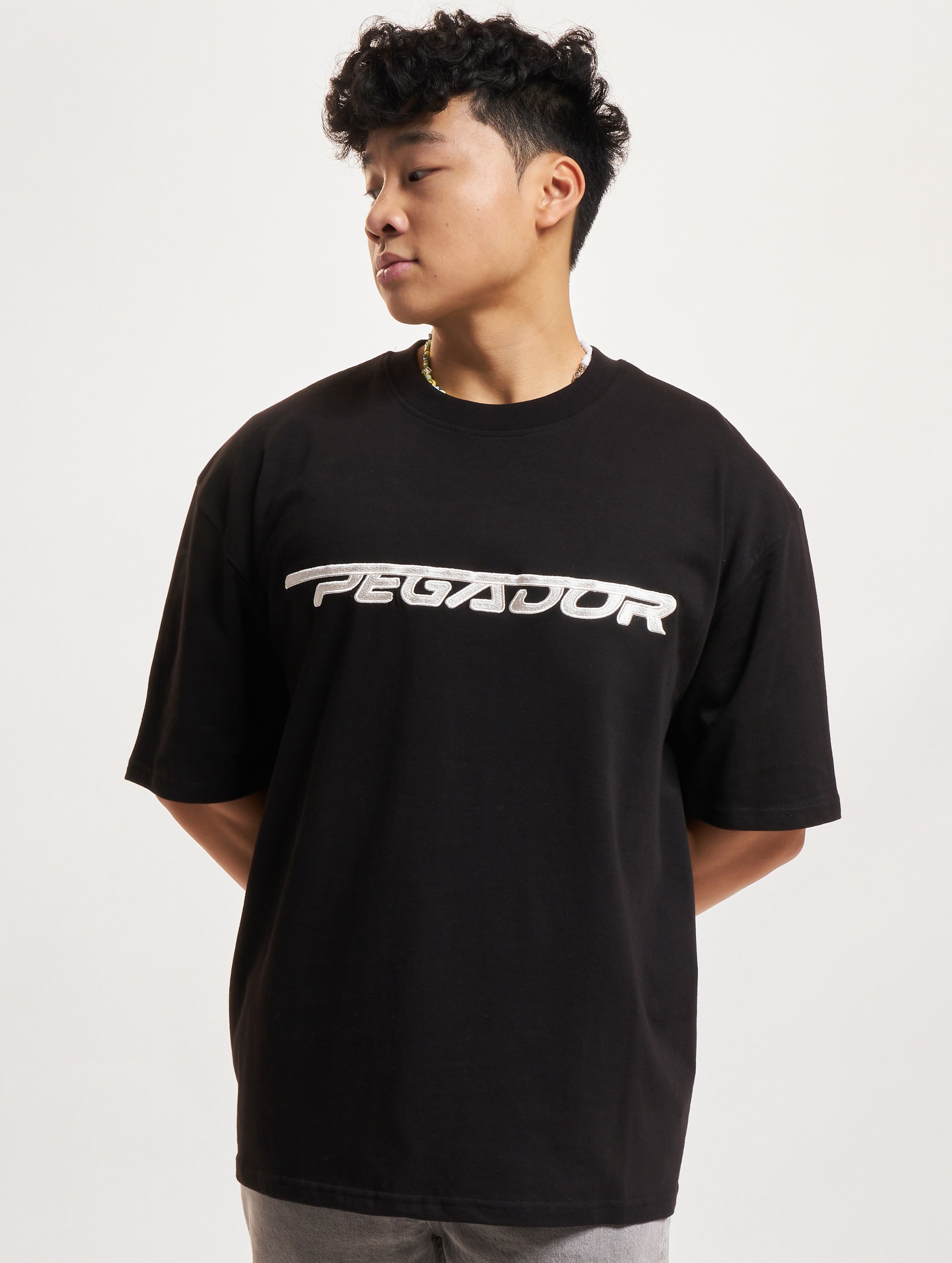 PEGADOR Manor Oversized T-Shirt Mannen op kleur zwart, Maat XL