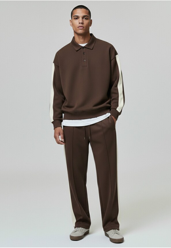 Piqué Open Leg Trackpants-2