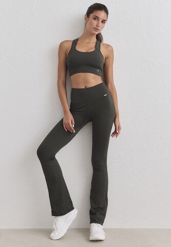 Ribbed Seamless Flare Tights