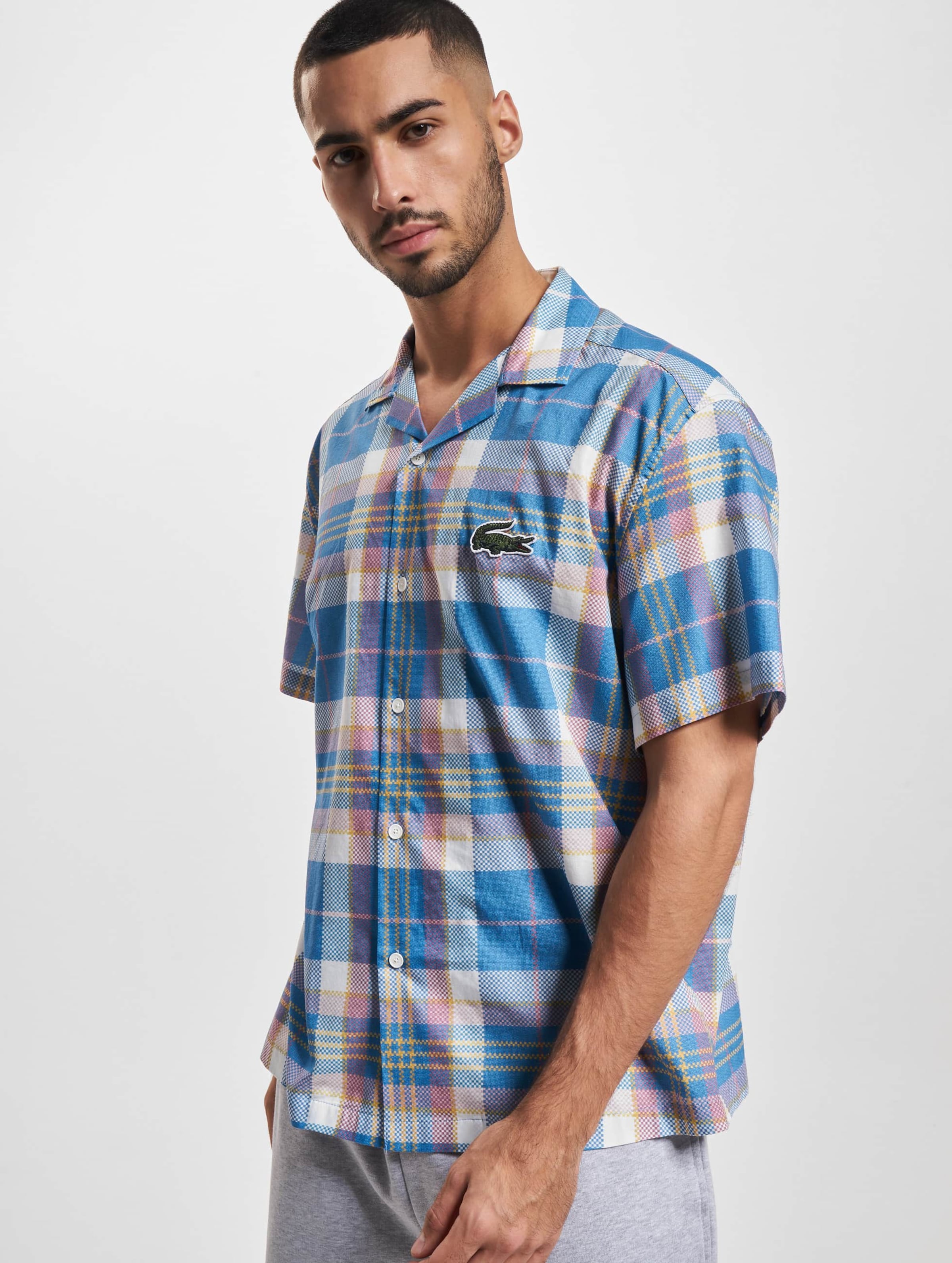 Lacoste button down short on sale sleeve