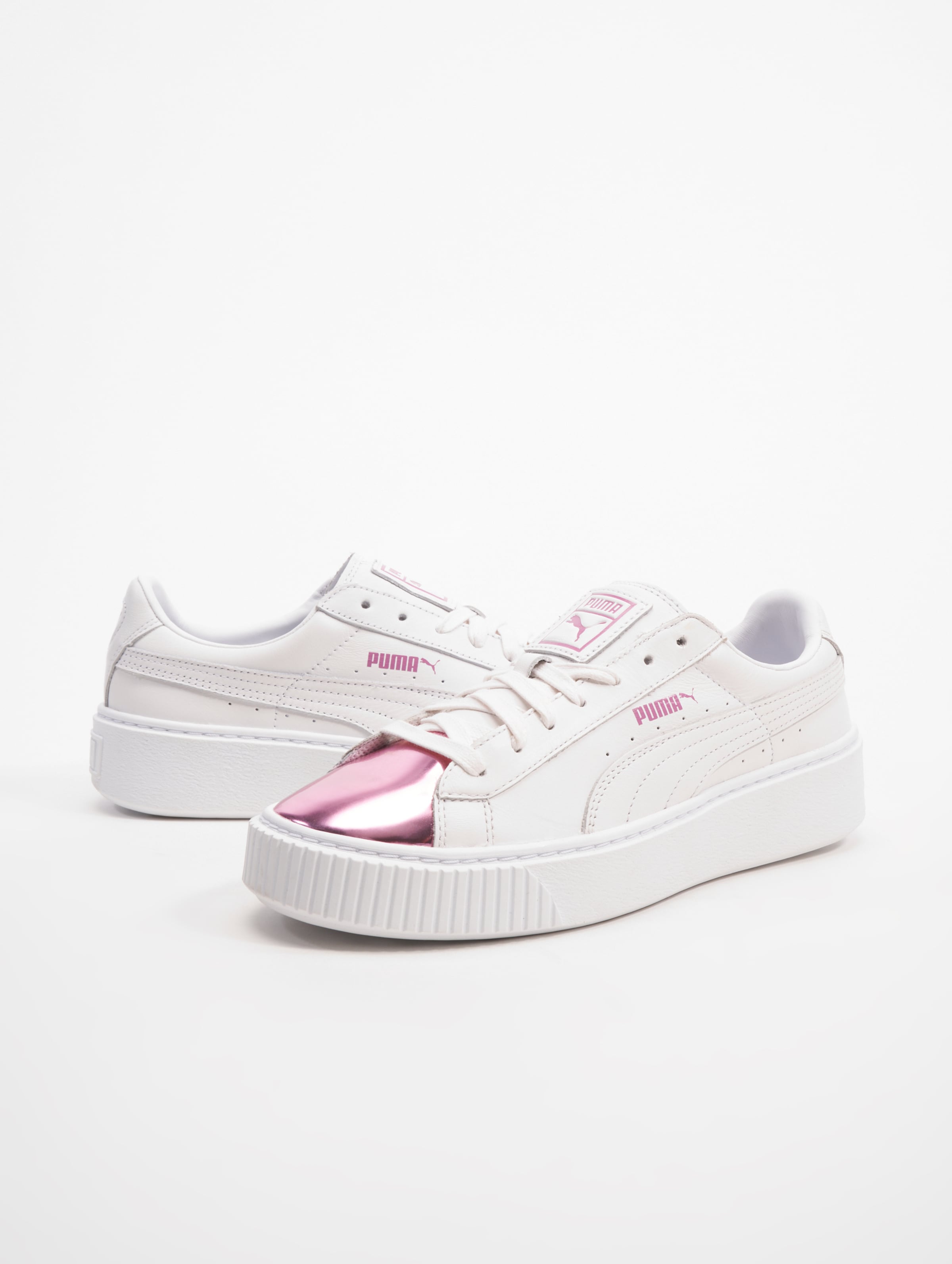 Puma Platform Metallic W Sneaker op kleur wit, Maat 40.5