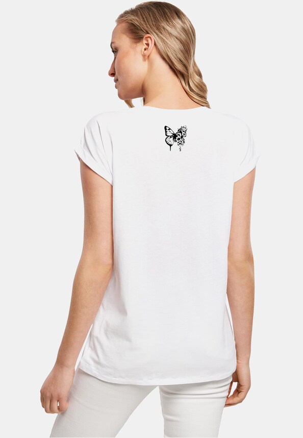  Ladies Flowers Bloom Extended Shoulder -1