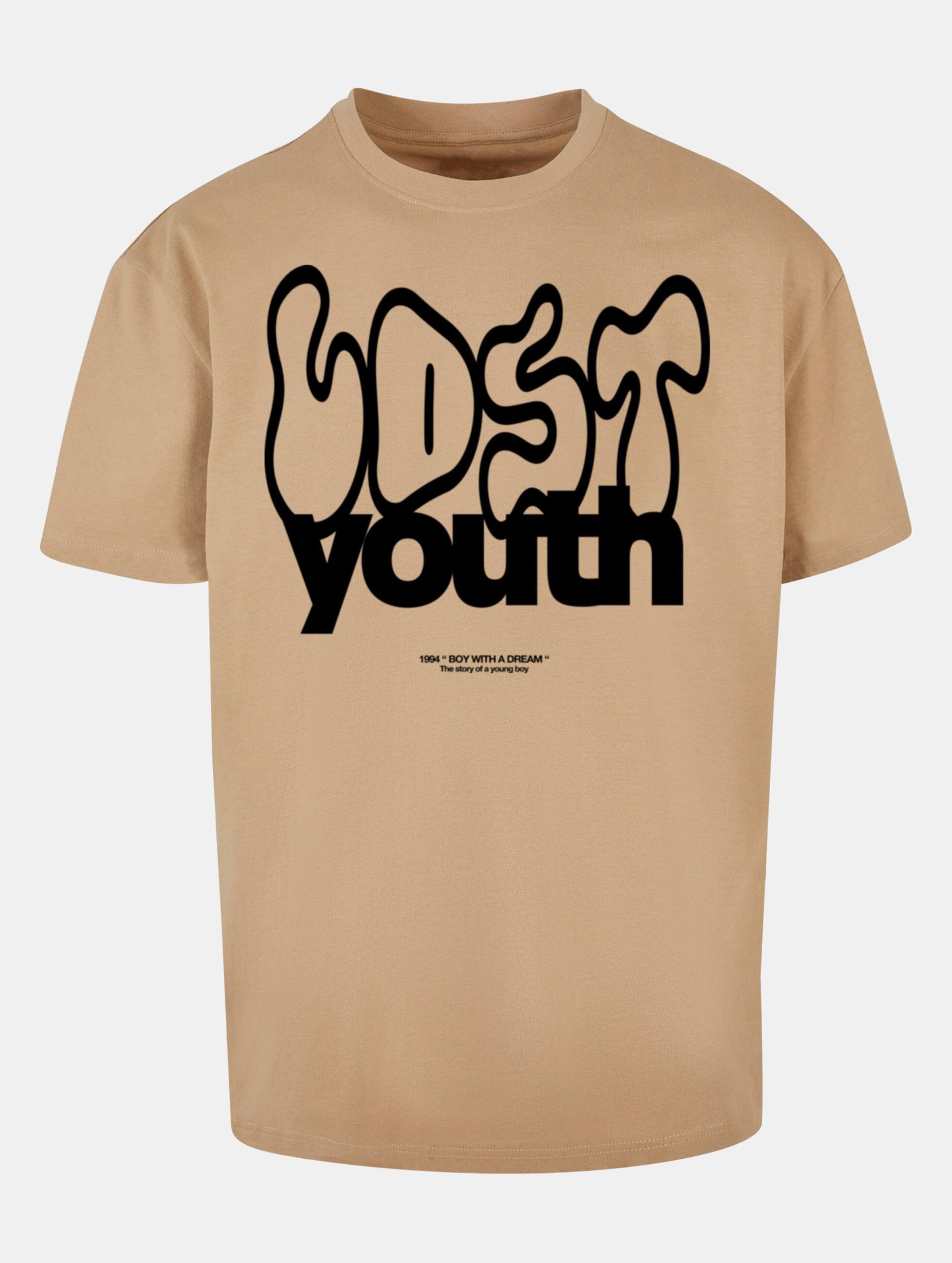 Lost Youth Graffiti Cloud T-Shirts Mannen op kleur beige, Maat XS