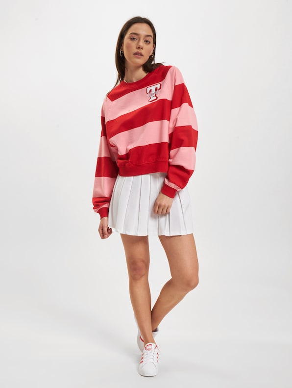 Relaxed Letterman Striped Crew-4
