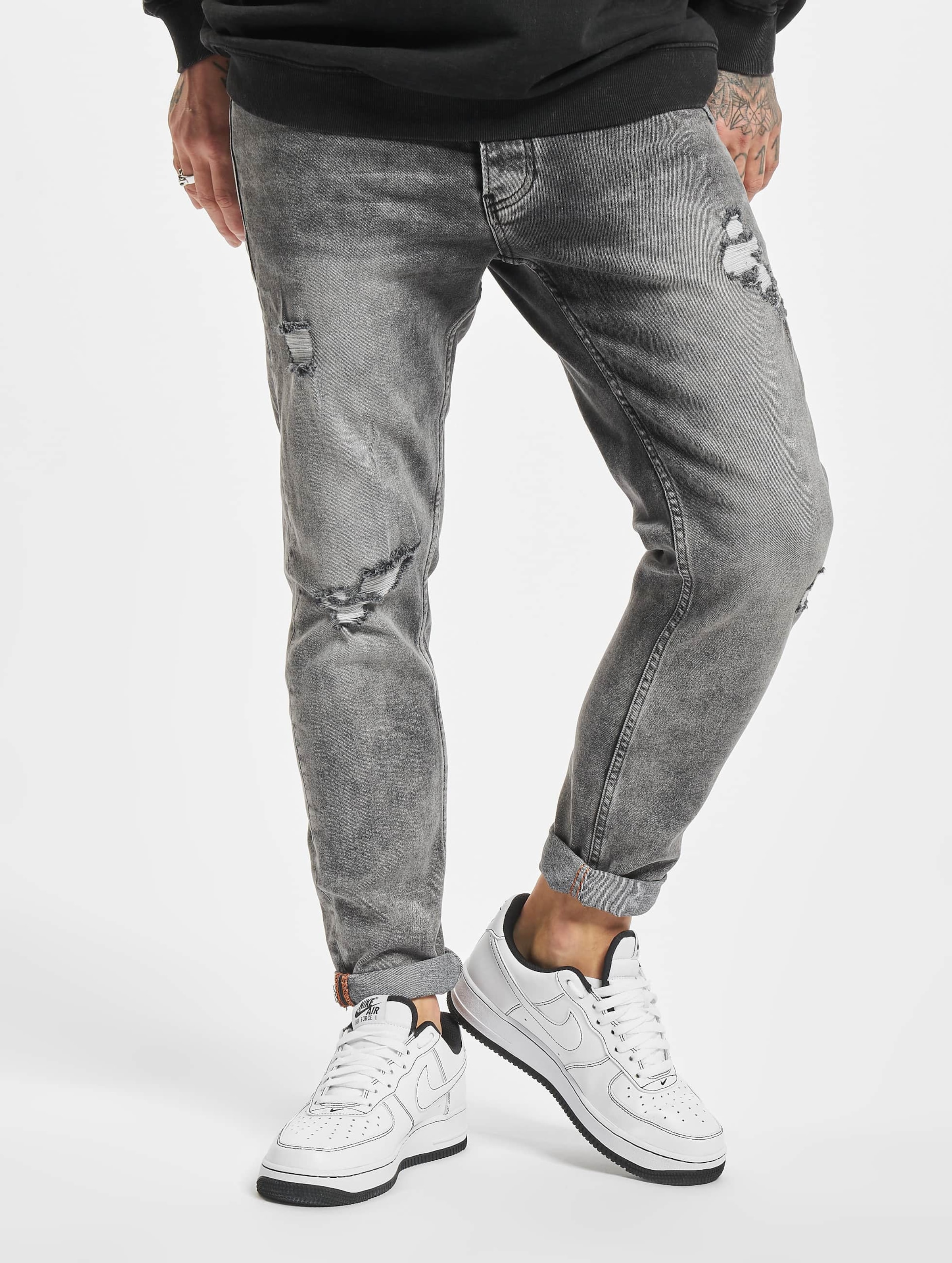 2Y Skinny Fit Jeans Mannen op kleur grijs, Maat 33