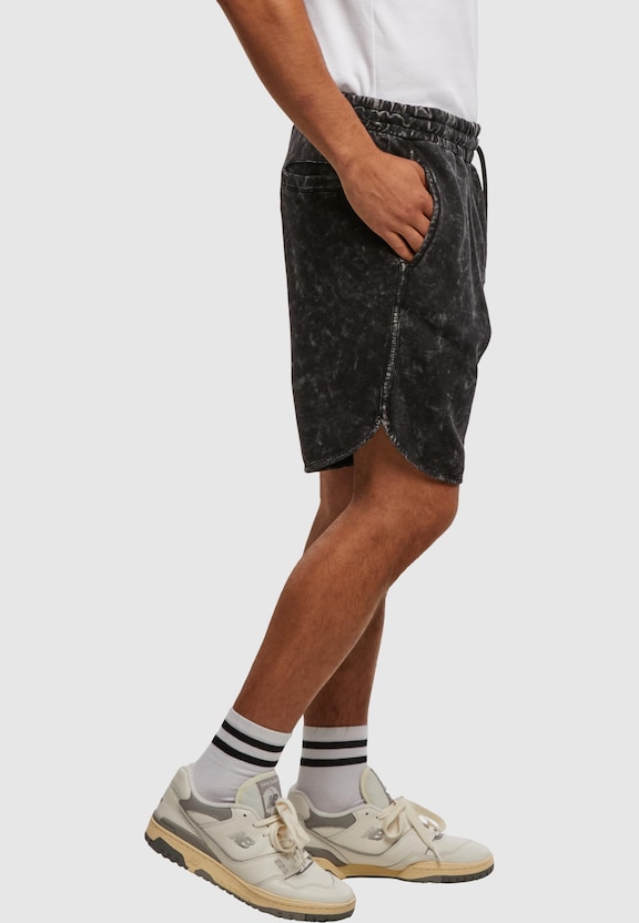 Washed Piped Shorts-3