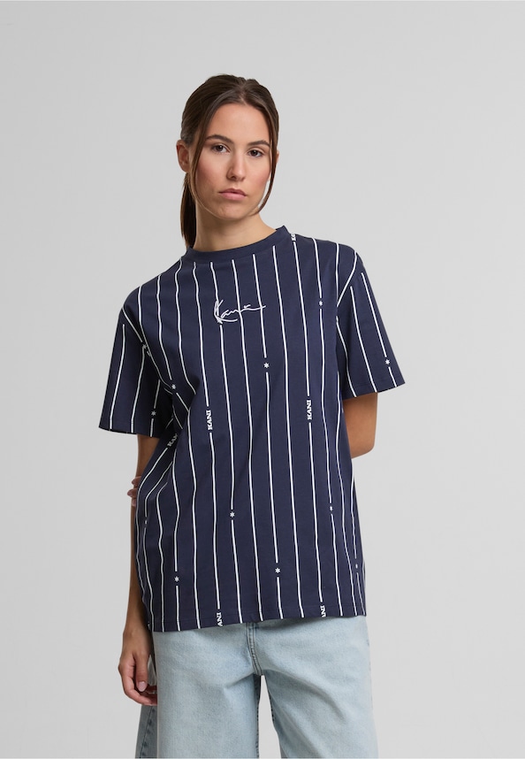 Signature Pinstripe Os T-Shirt-0