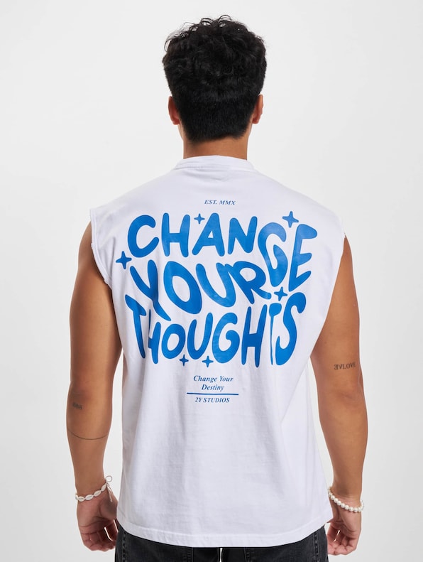 2Y Studios Thoughts Oversize Sleeveless T-Shirt-2