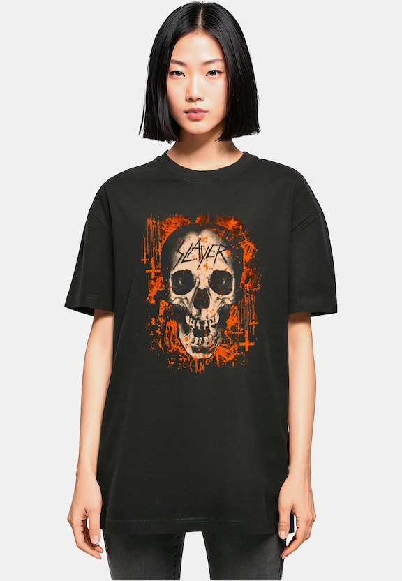 Ladies Slayer - Halloween Skulls Oversized Boyfriend-0