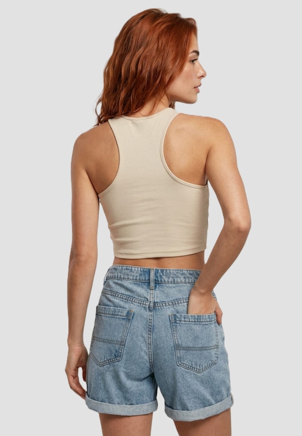 Ladies Cropped Rib-1