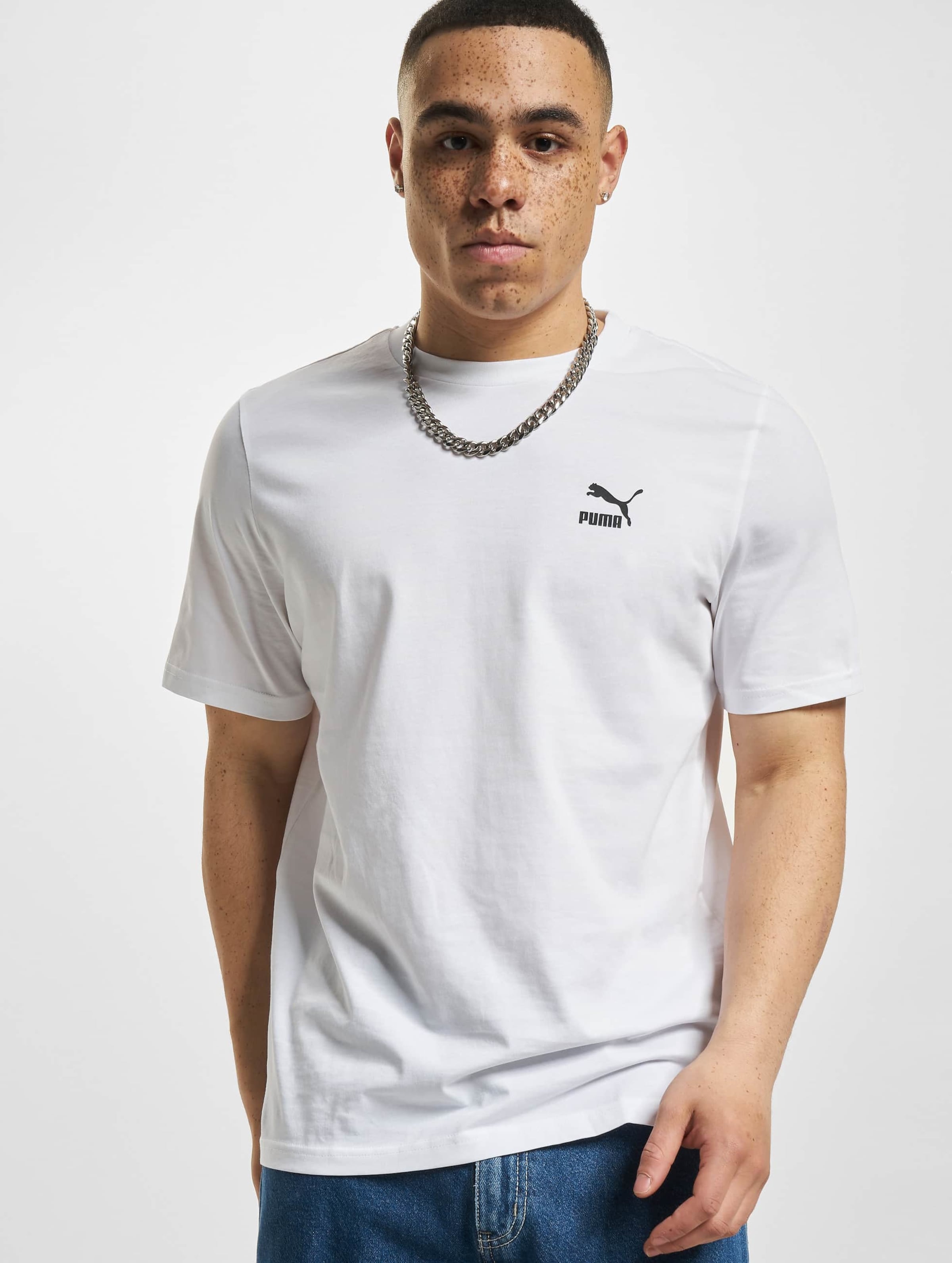 Puma Classics Small Logo T-Shirt Mannen op kleur wit, Maat 4XL
