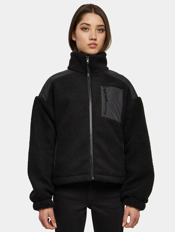 Urban Classics Ladies Sherpa Mix Winterjacken-0