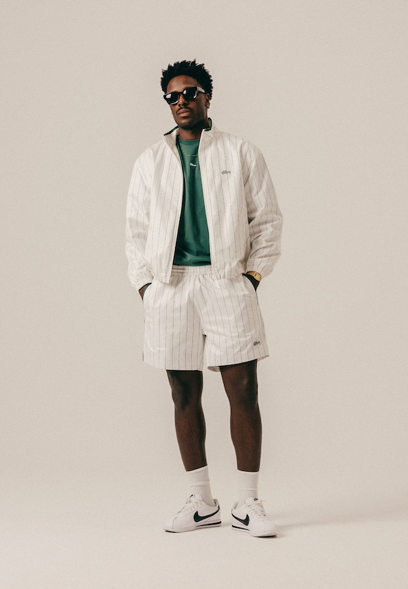 Striped Track Shorts-1