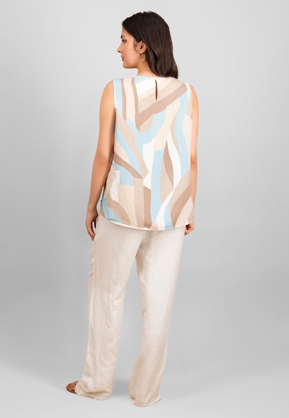 TOP PLEATS COLORFUL LINEN MIX-2